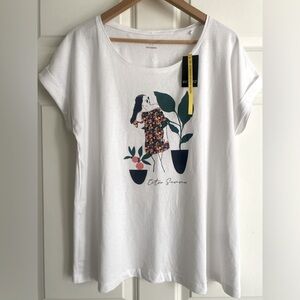 Esmara by Heidi Klum Citric Summer 100% Cotton T-Shirt Short Sleeves Size L NWT